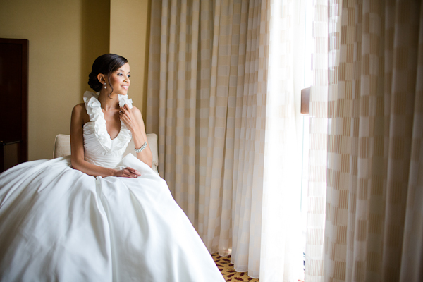 bride in her beautiful gown